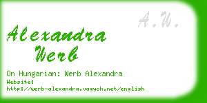 alexandra werb business card